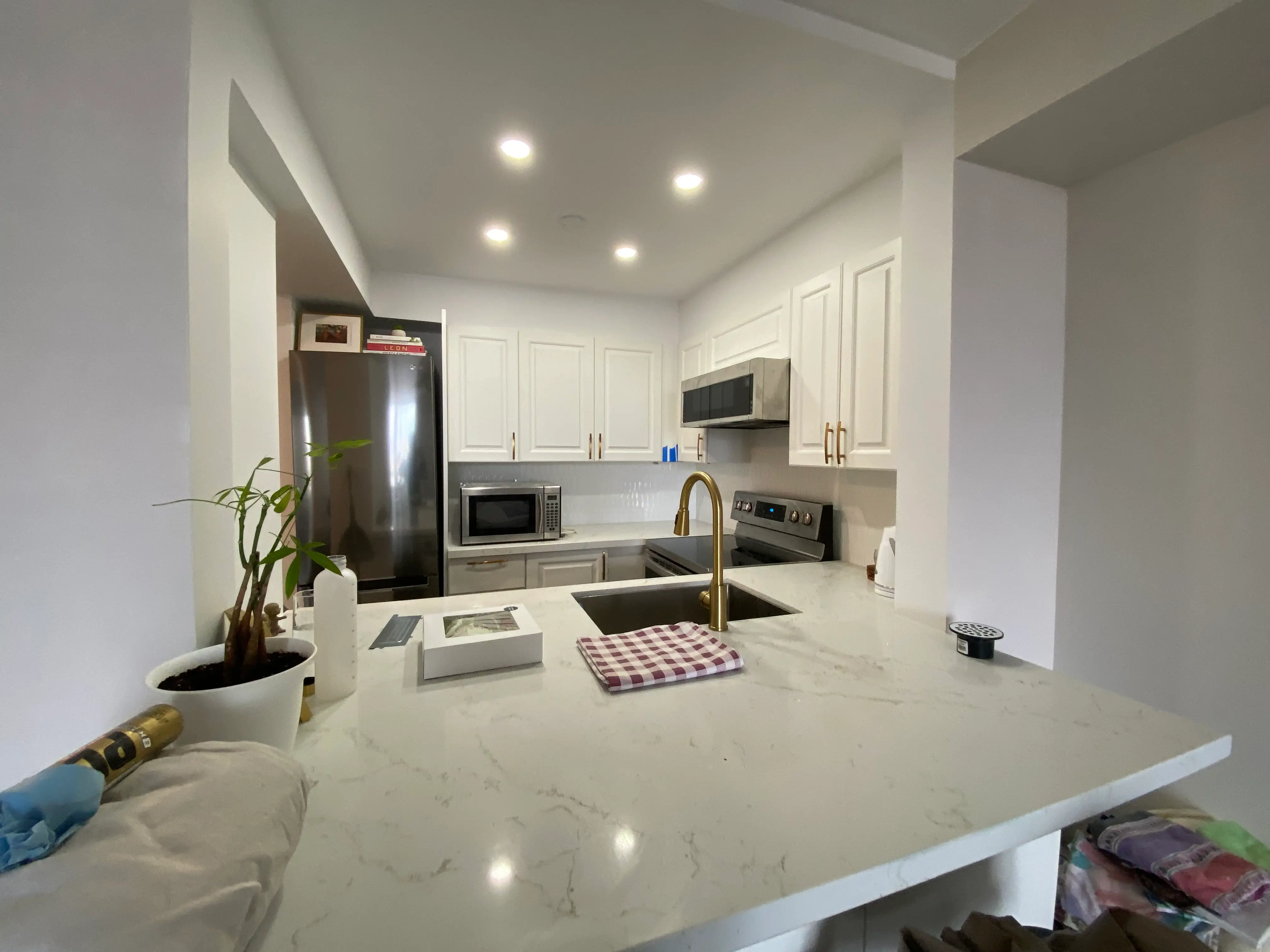 Compact kitchen build-out for an accessory dwelling unit